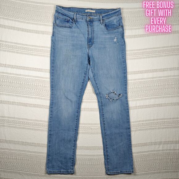 Levi’s 724 High Rise Light Wash Straight Jeans Size 32 - Picture 1 of 8